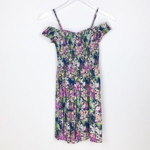Band Of Gypsies Floral Cold Shoulder Dress